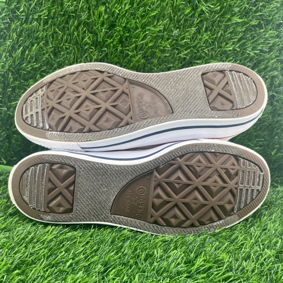 Converse Chuck Taylor All Star Low Top White Red Laces Mens 6.5 Womens 8.5 - Picture 8 of 12